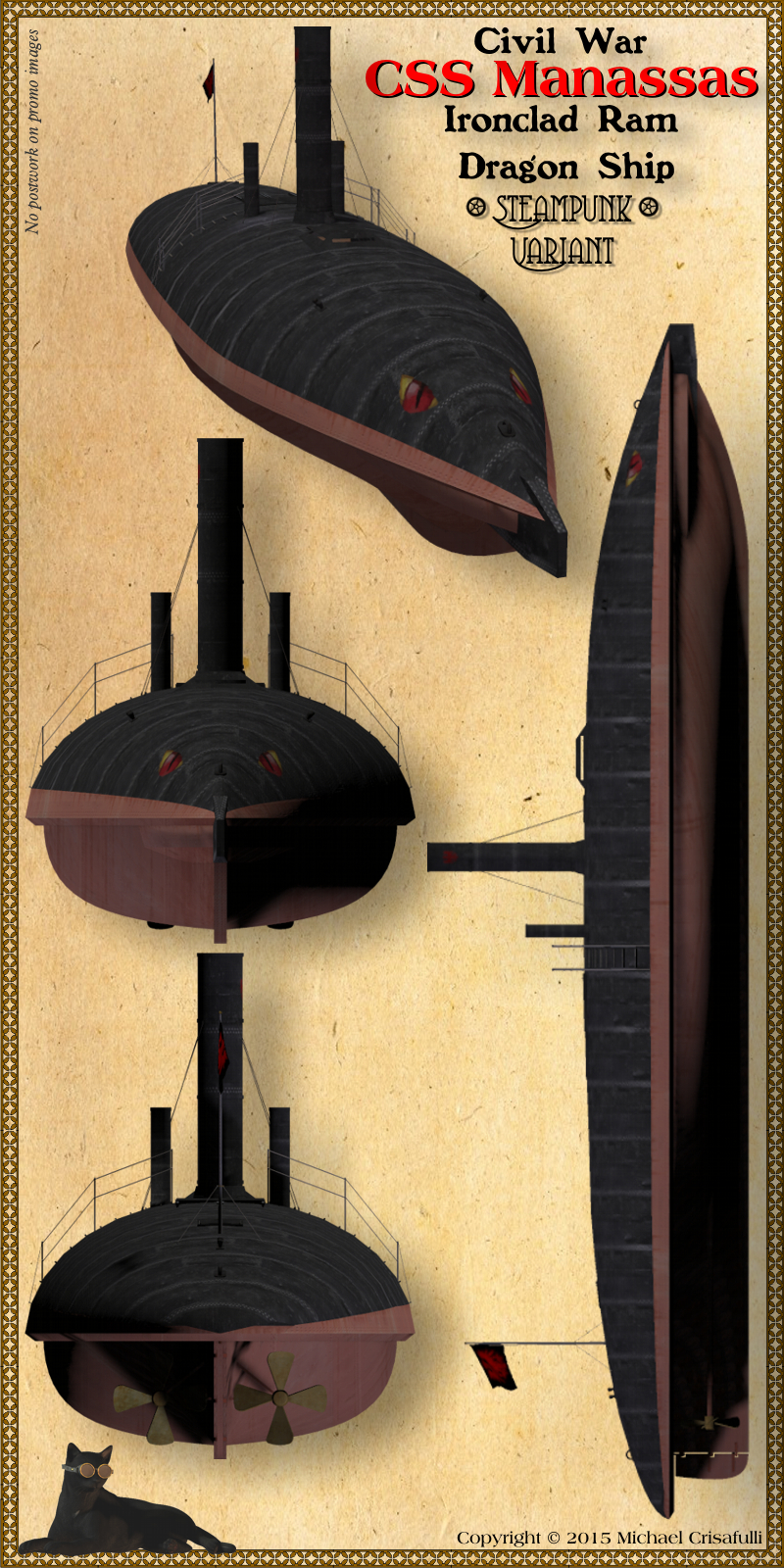 CSS Manassas Ironclad Ram by N/A