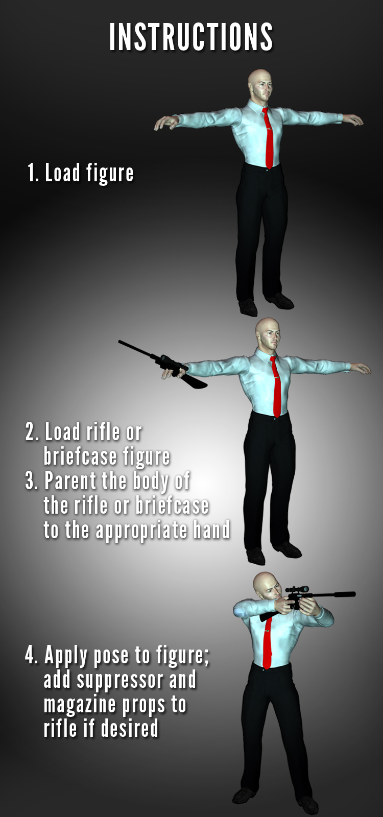 Silent Kill: Rifle Poses by N/A