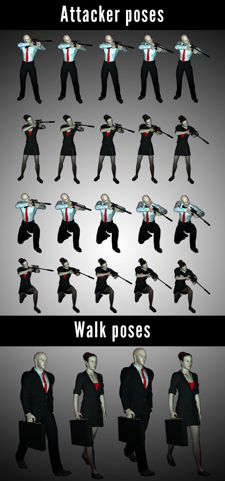 Silent Kill: Rifle Poses by N/A