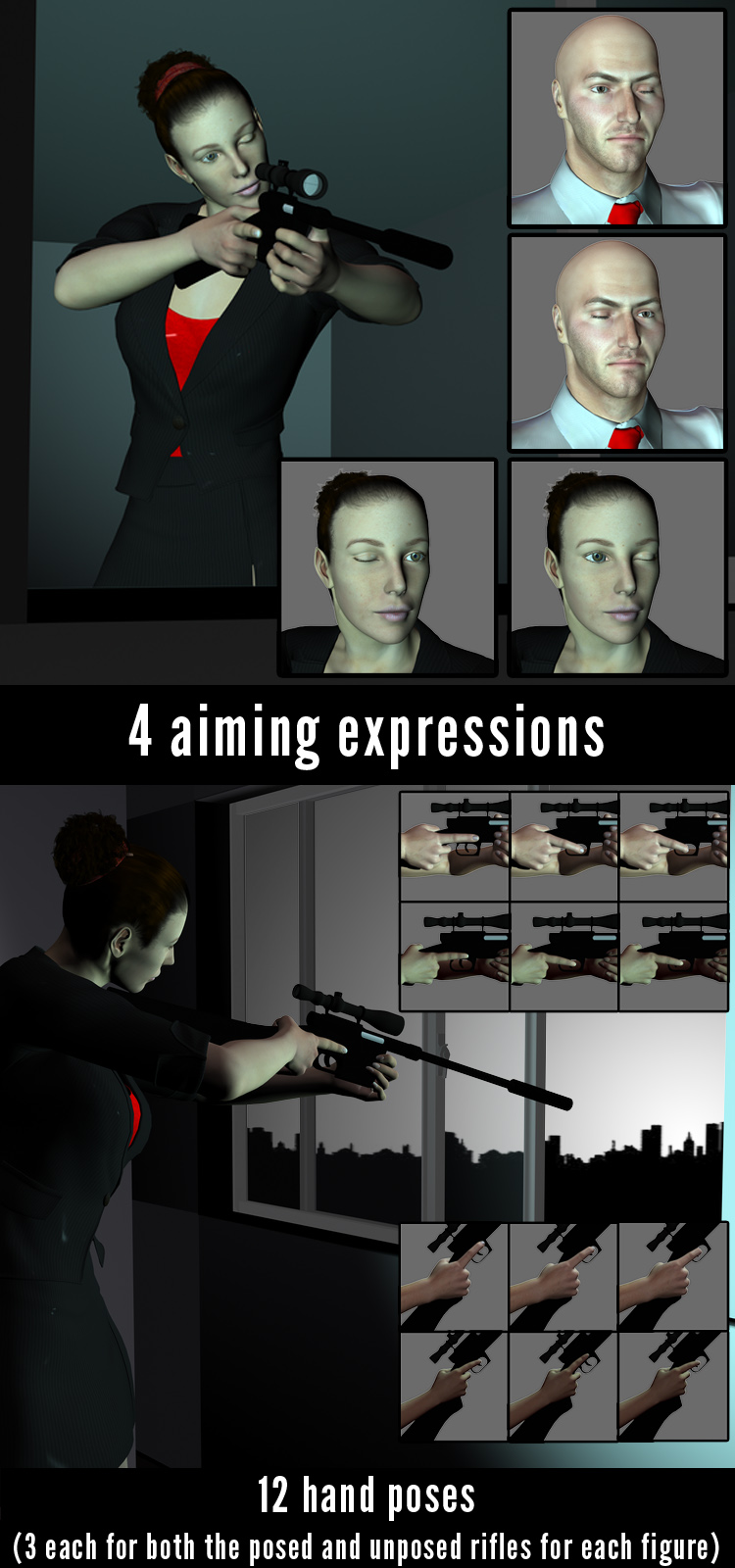 Silent Kill: Rifle Poses by N/A