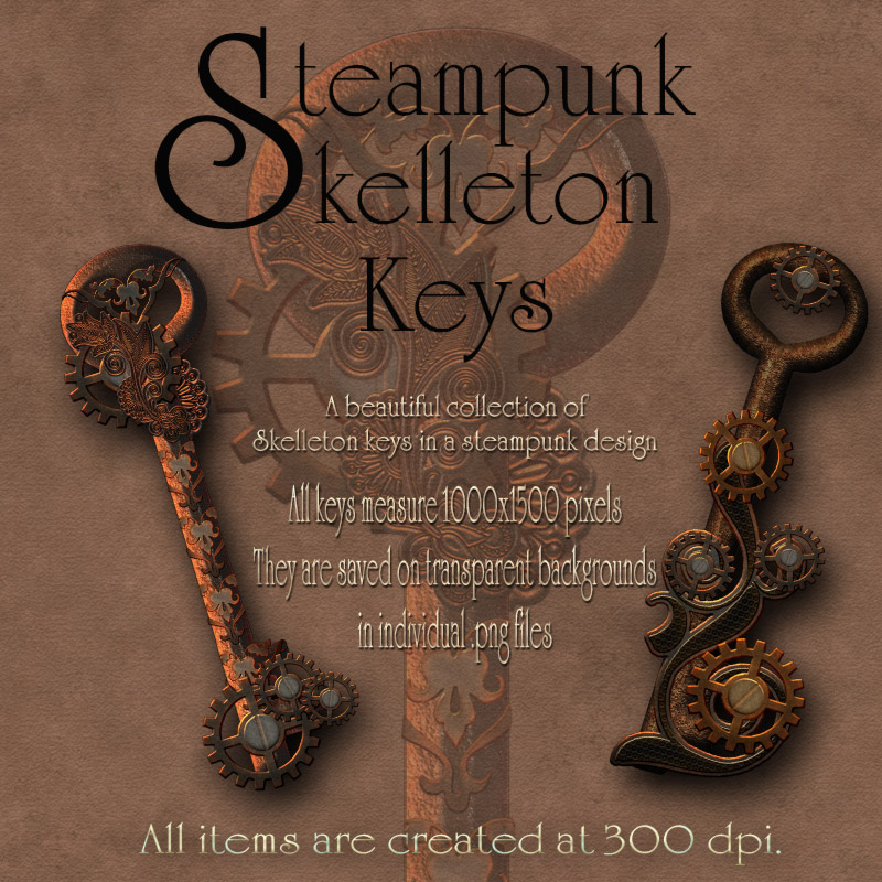 Steampunk Skelleton Keys by N/A