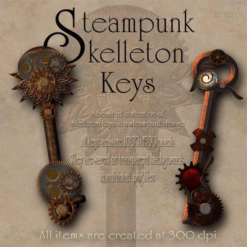 Steampunk Skelleton Keys by N/A