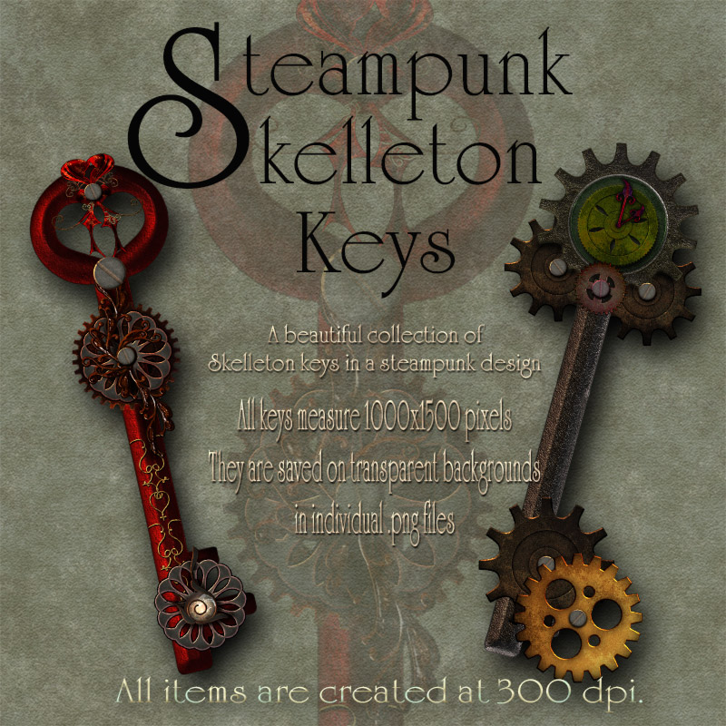 Steampunk Skelleton Keys by N/A