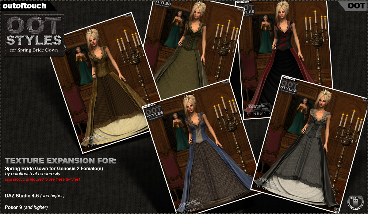 ROYAL STYLES for Spring Bride Gown for Genesis 2 Female(s) by N/A