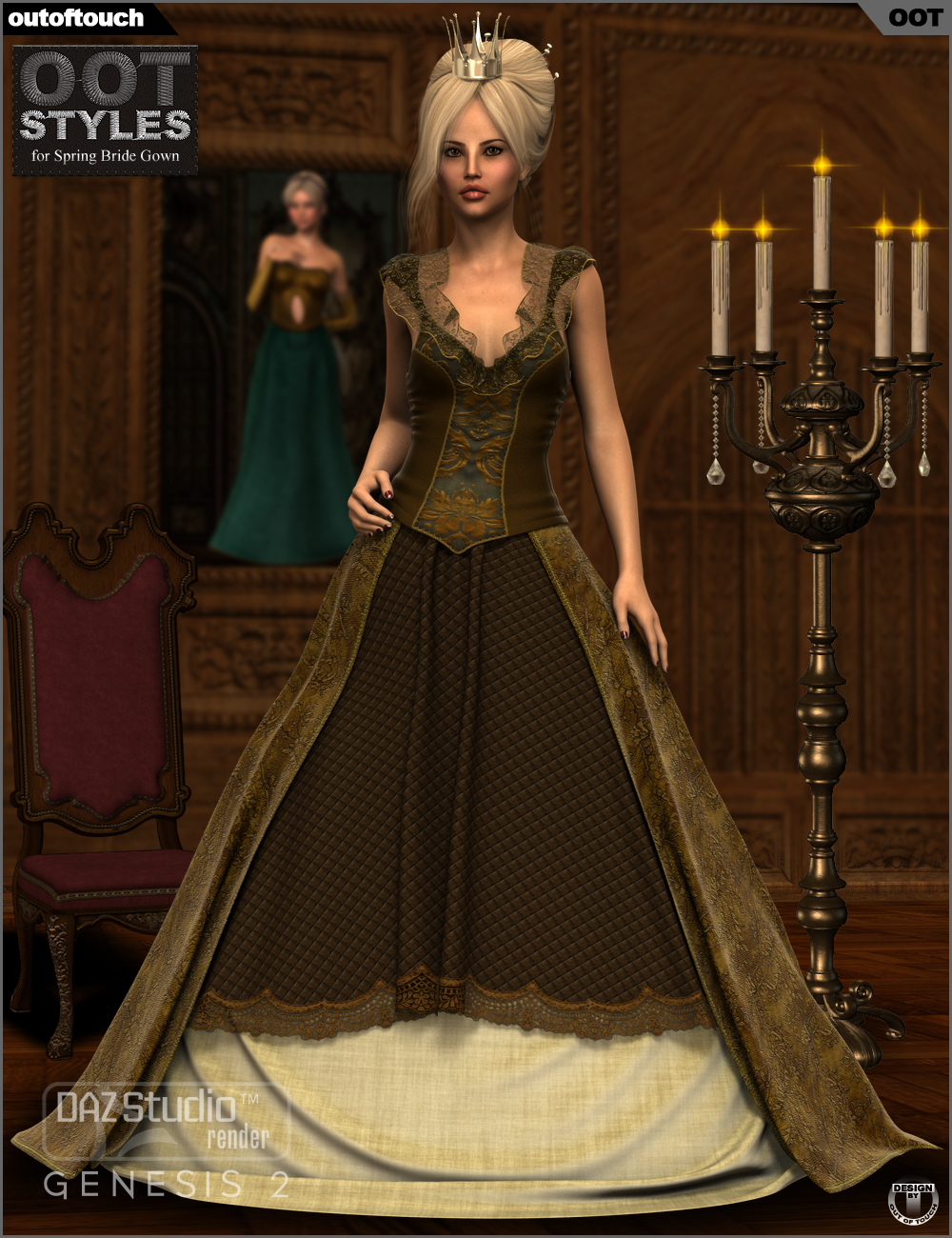 ROYAL STYLES for Spring Bride Gown for Genesis 2 Female(s) by N/A