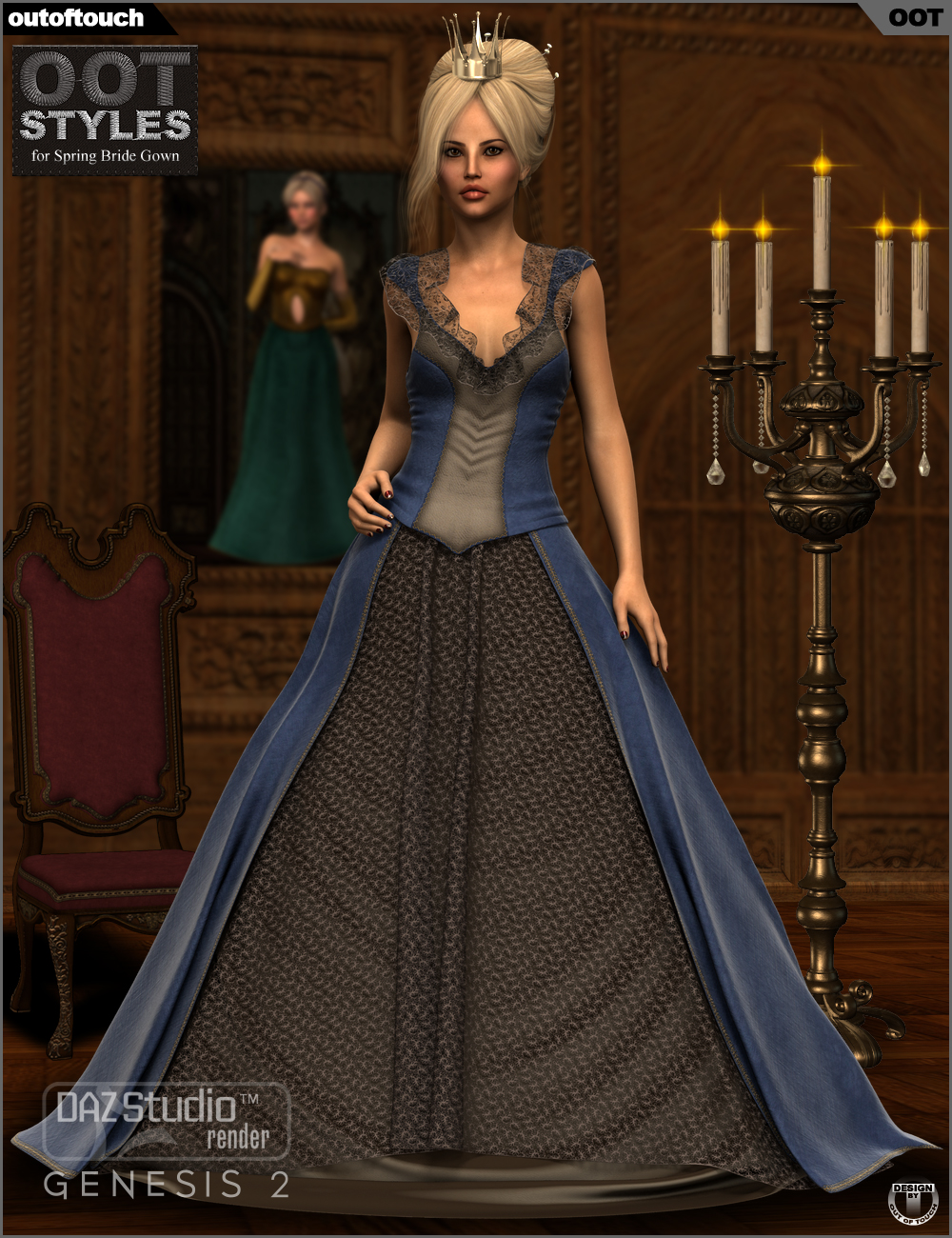 ROYAL STYLES for Spring Bride Gown for Genesis 2 Female(s) by N/A