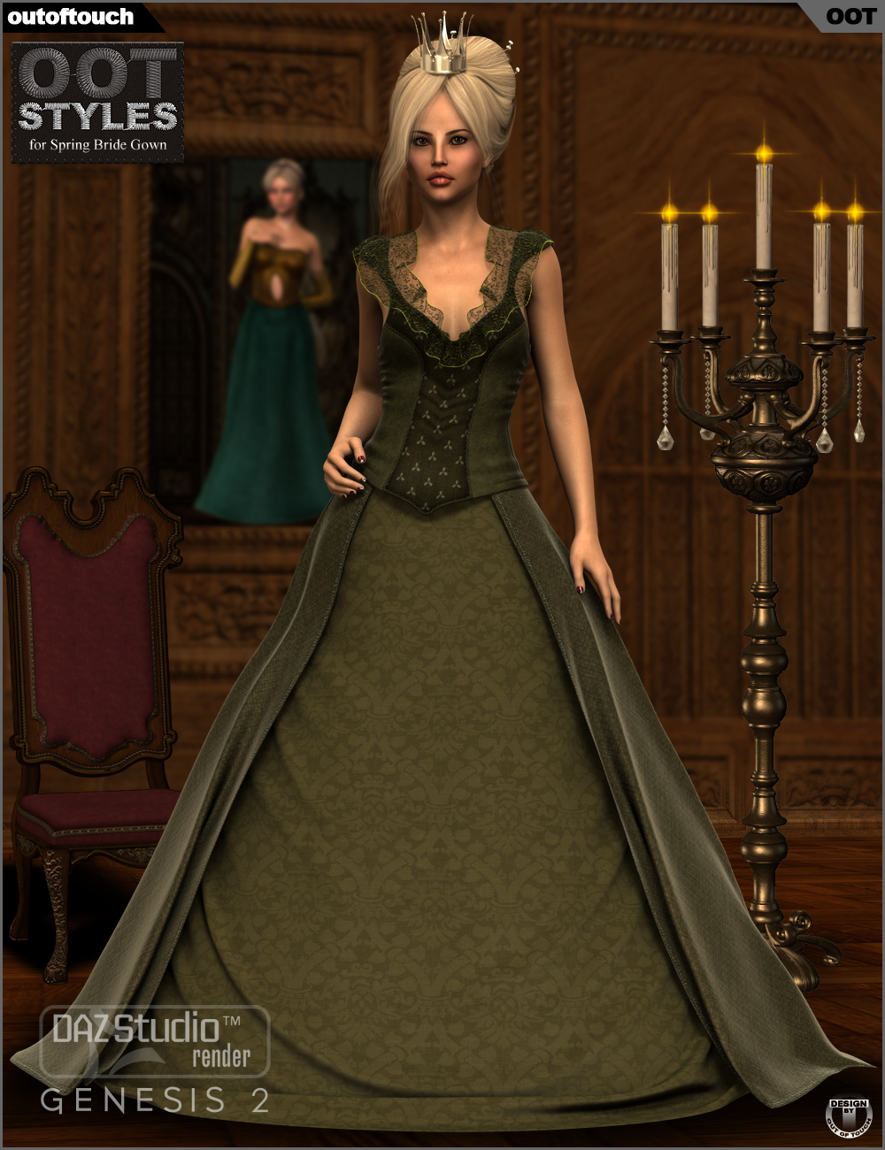 ROYAL STYLES for Spring Bride Gown for Genesis 2 Female(s) by N/A