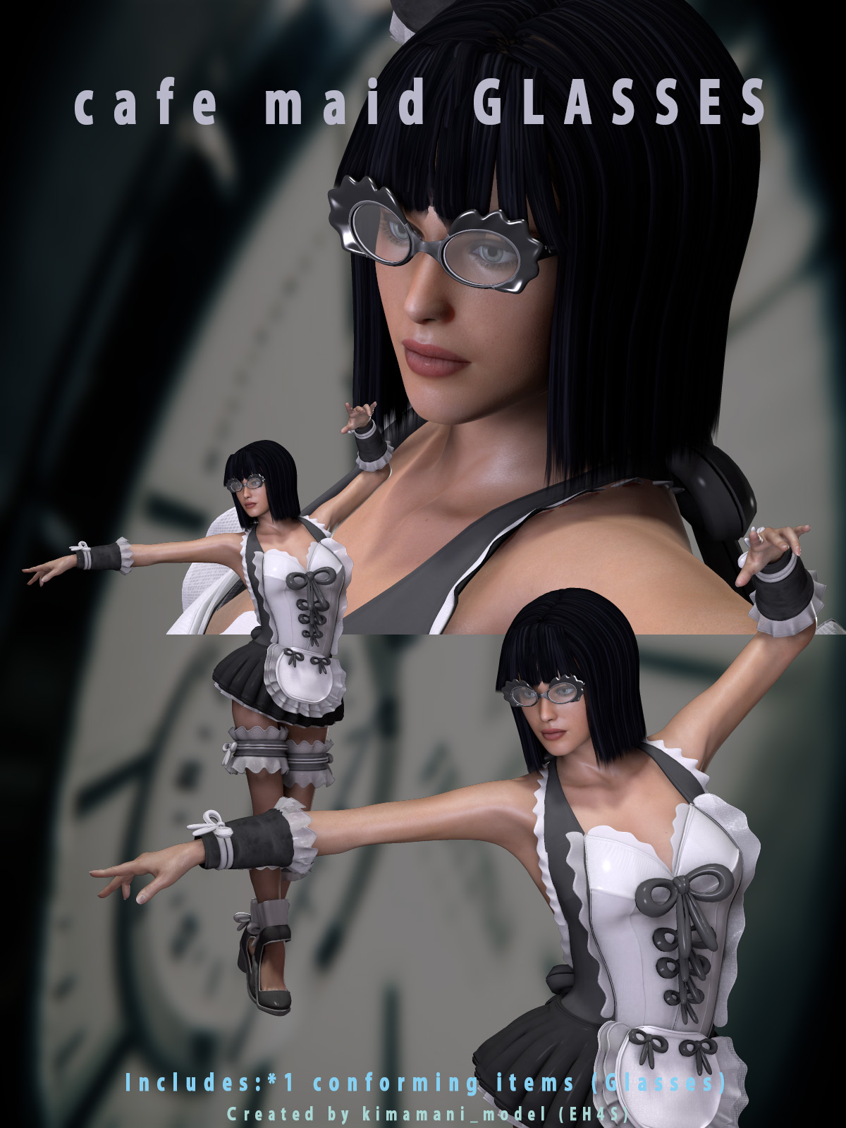 Cafe_Maid_GLASSES for V4 & A4 by N/A