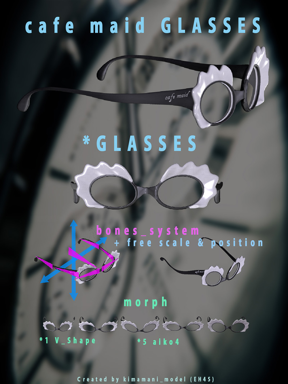 Cafe_Maid_GLASSES for V4 & A4 by N/A