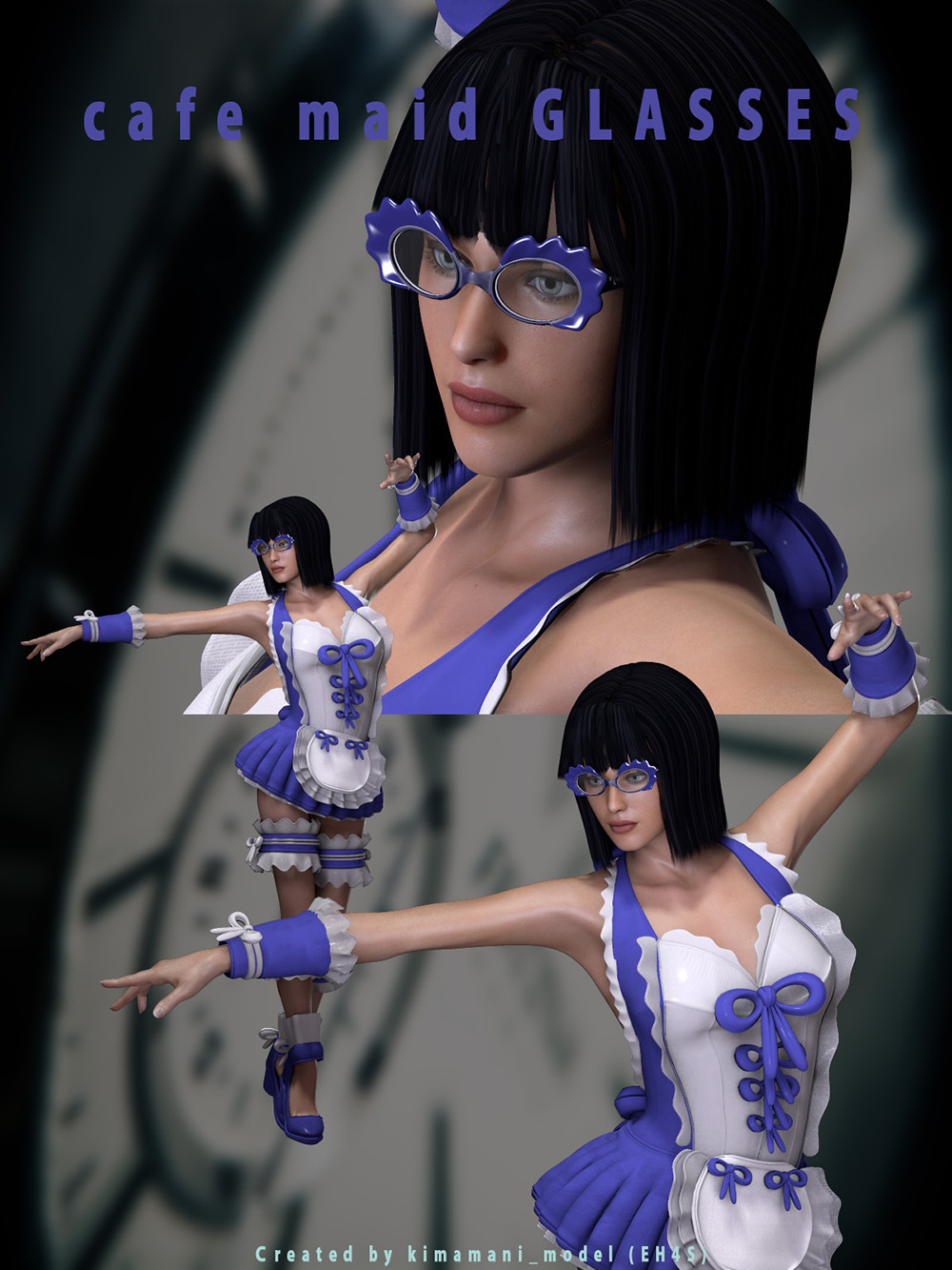 Cafe_Maid_GLASSES for V4 & A4 by N/A