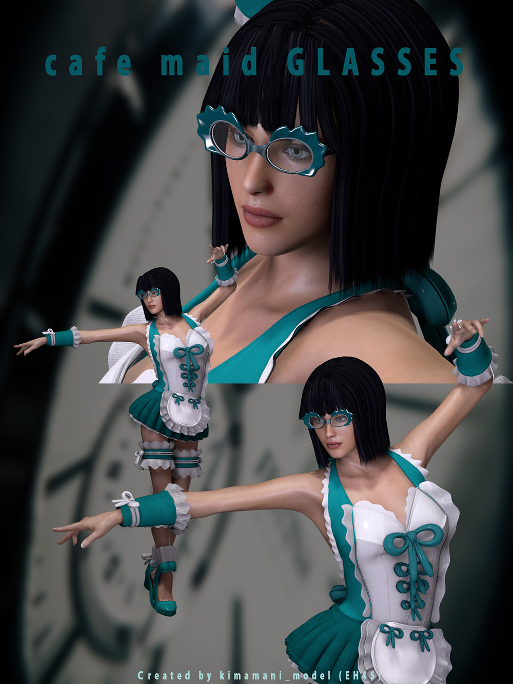 Cafe_Maid_GLASSES for V4 & A4 by N/A