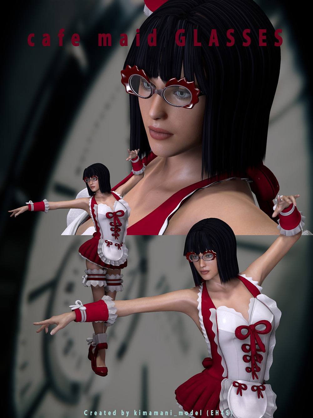Cafe_Maid_GLASSES for V4 & A4 by N/A