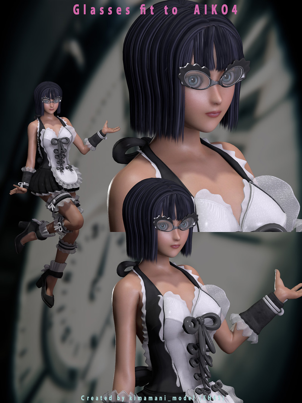 Cafe_Maid_GLASSES for V4 & A4 by N/A