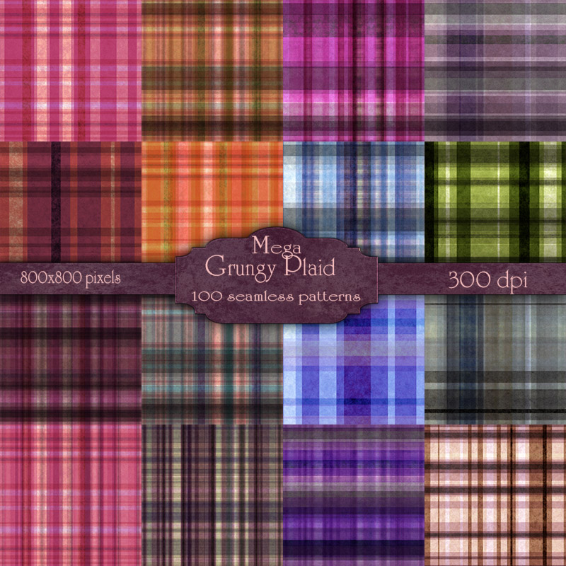 MR- Mega Grungy Plaid by N/A