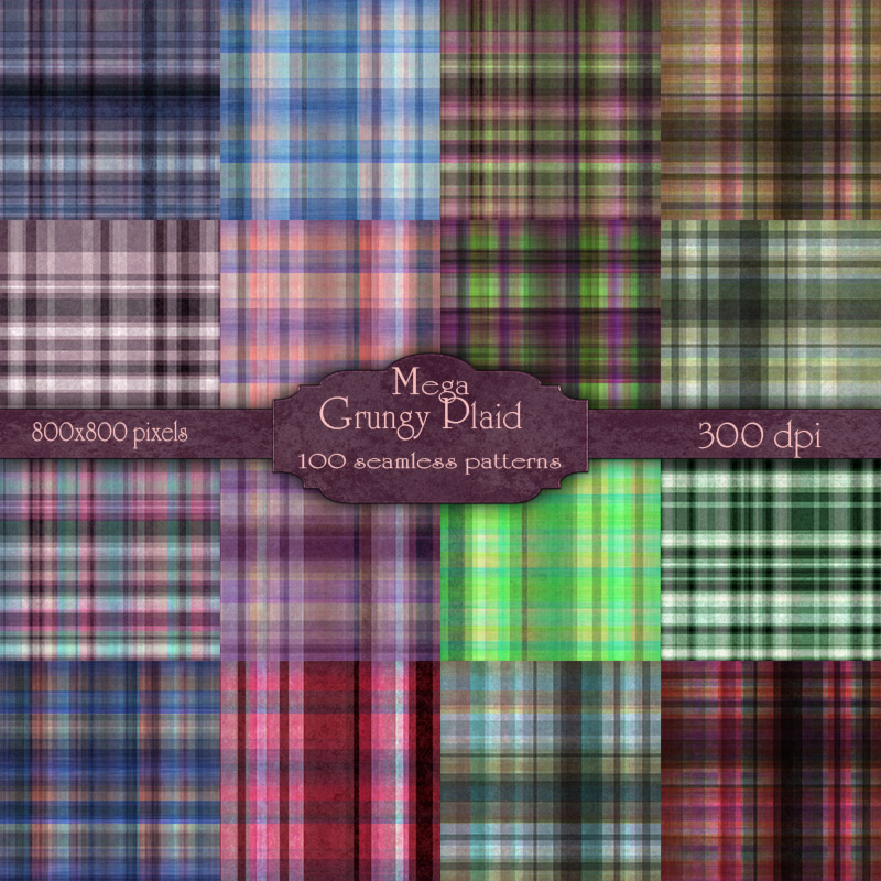 MR- Mega Grungy Plaid by N/A