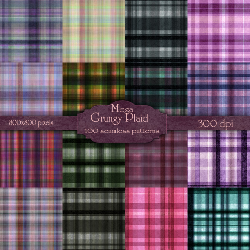 MR- Mega Grungy Plaid by N/A