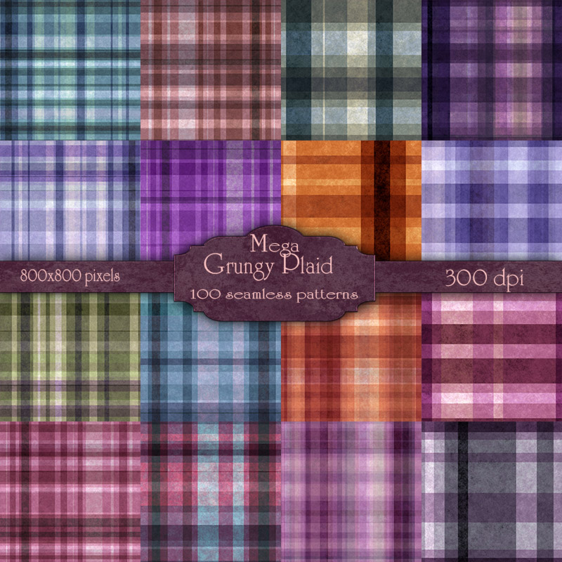MR- Mega Grungy Plaid by N/A