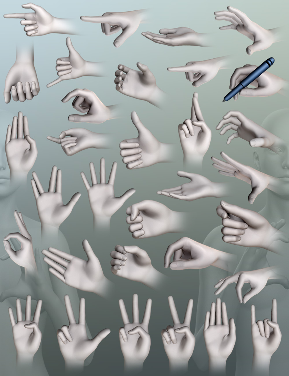 Hands for Genesis 2 Male & Female by N/A