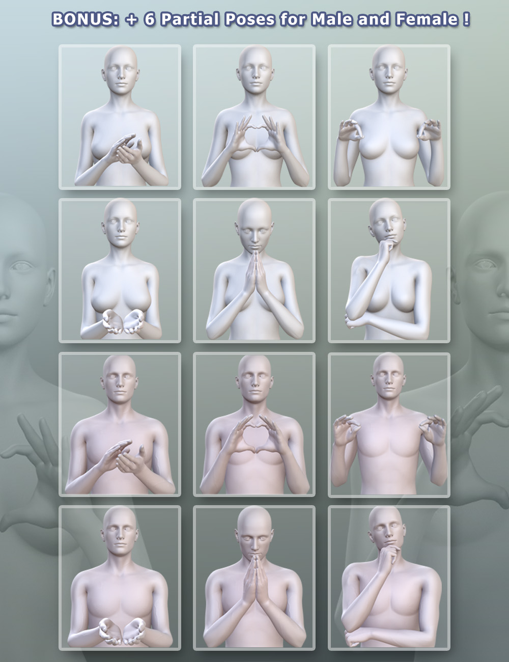 Hands for Genesis 2 Male & Female by N/A