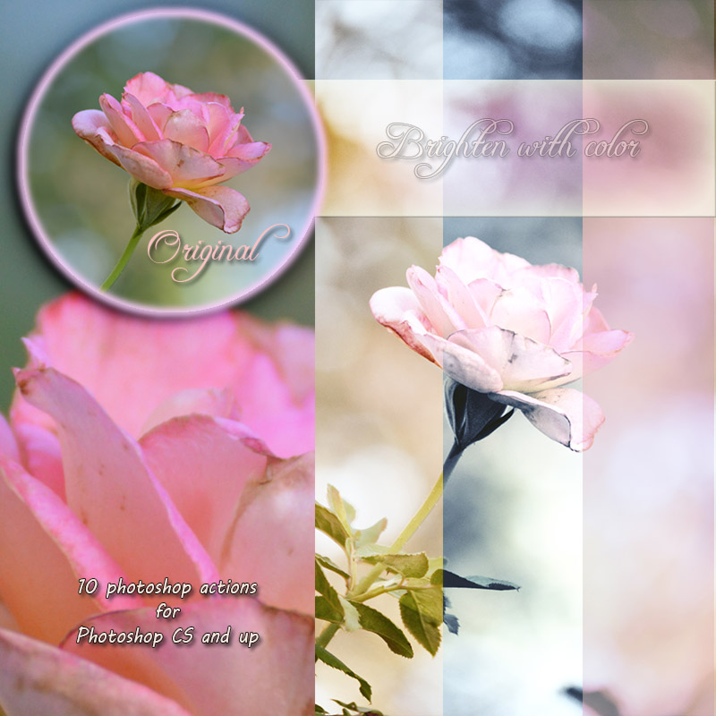 Brighten with Color Photoshop Actions by N/A