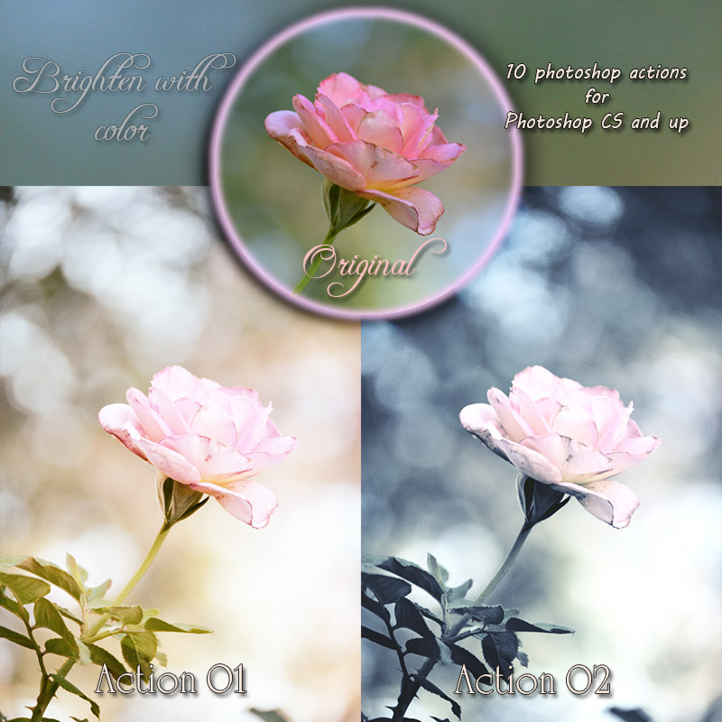 Brighten with Color Photoshop Actions by N/A