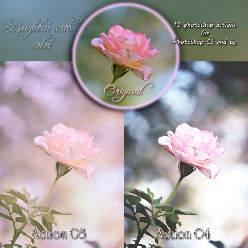 Brighten with Color Photoshop Actions by N/A