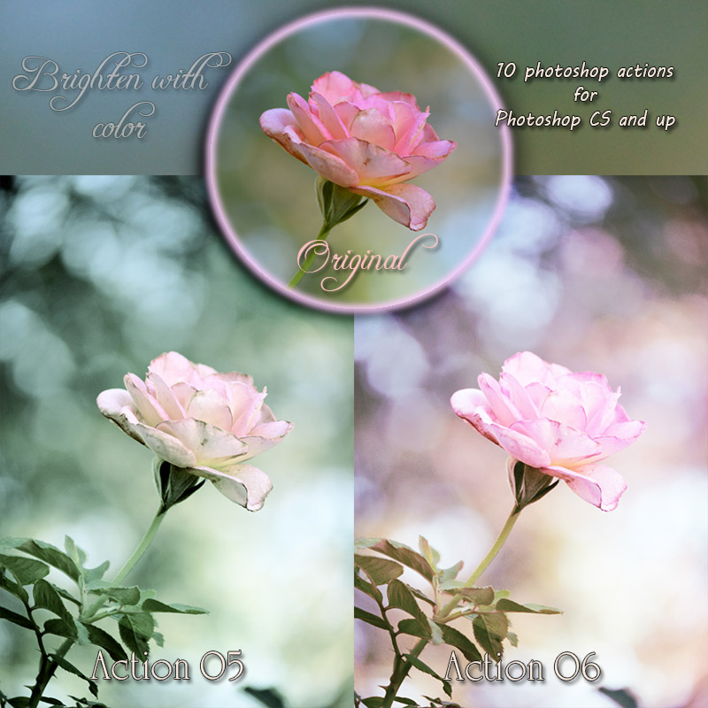 Brighten with Color Photoshop Actions by N/A
