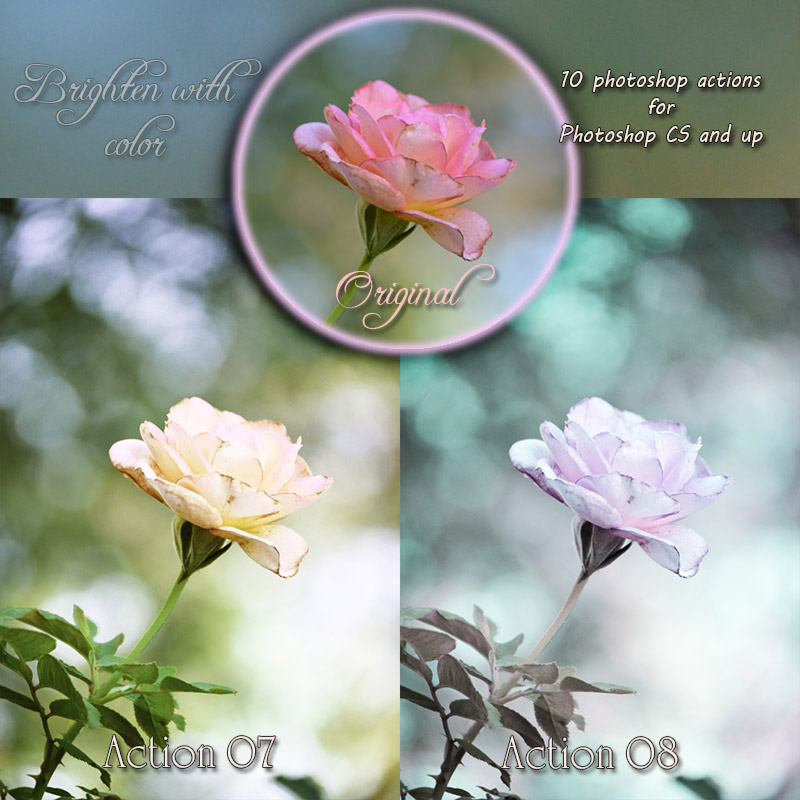 Brighten with Color Photoshop Actions by N/A