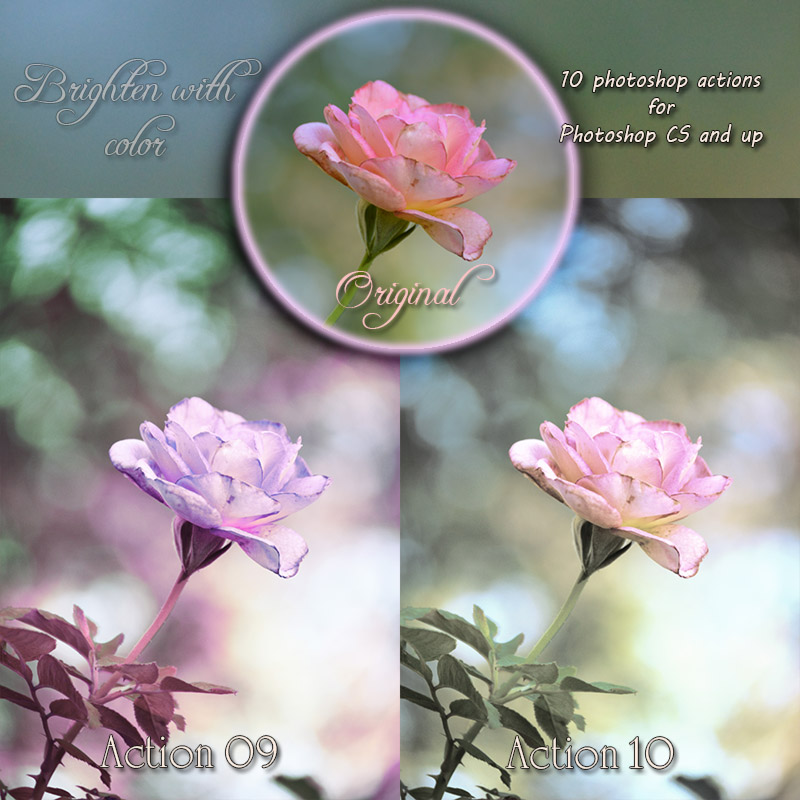 Brighten with Color Photoshop Actions by N/A
