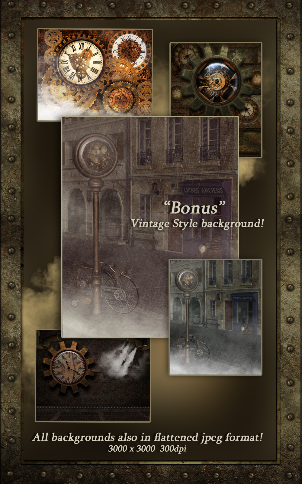 Interactive Steampunk Backgrounds by N/A