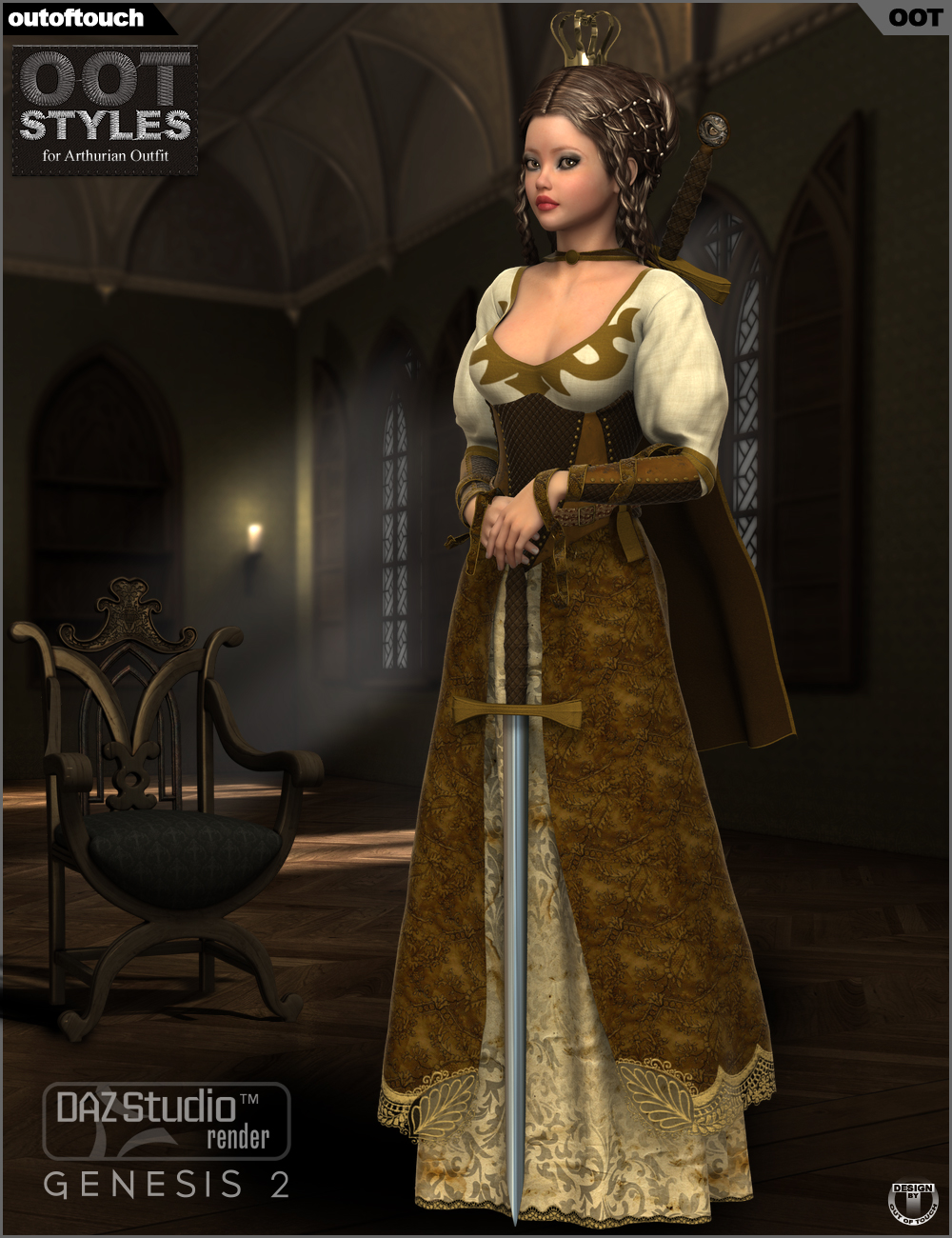 ROYAL STYLES for Arthurian Outfit for Genesis 2 Female(s) by N/A