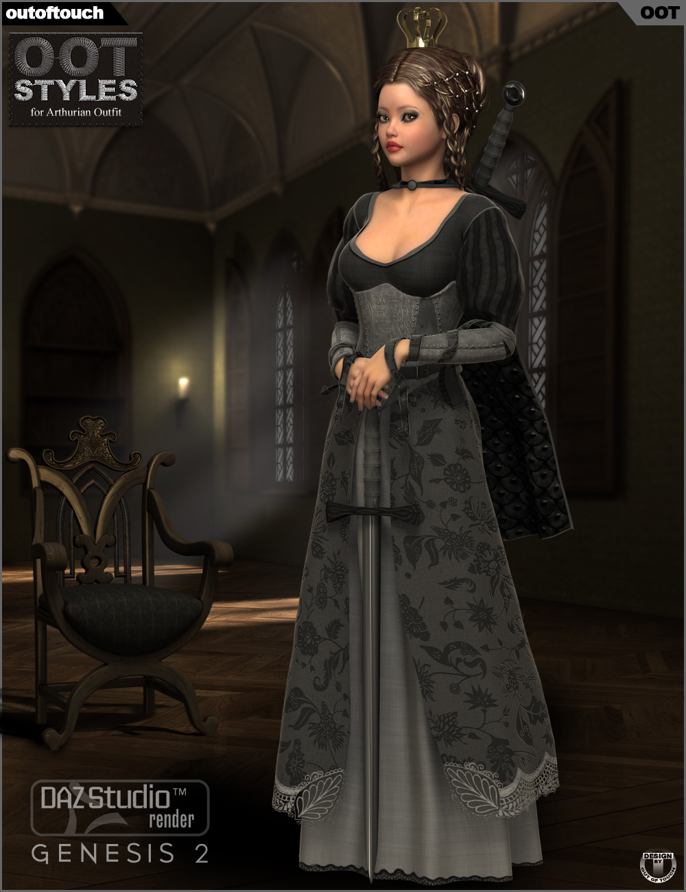 ROYAL STYLES for Arthurian Outfit for Genesis 2 Female(s) by N/A