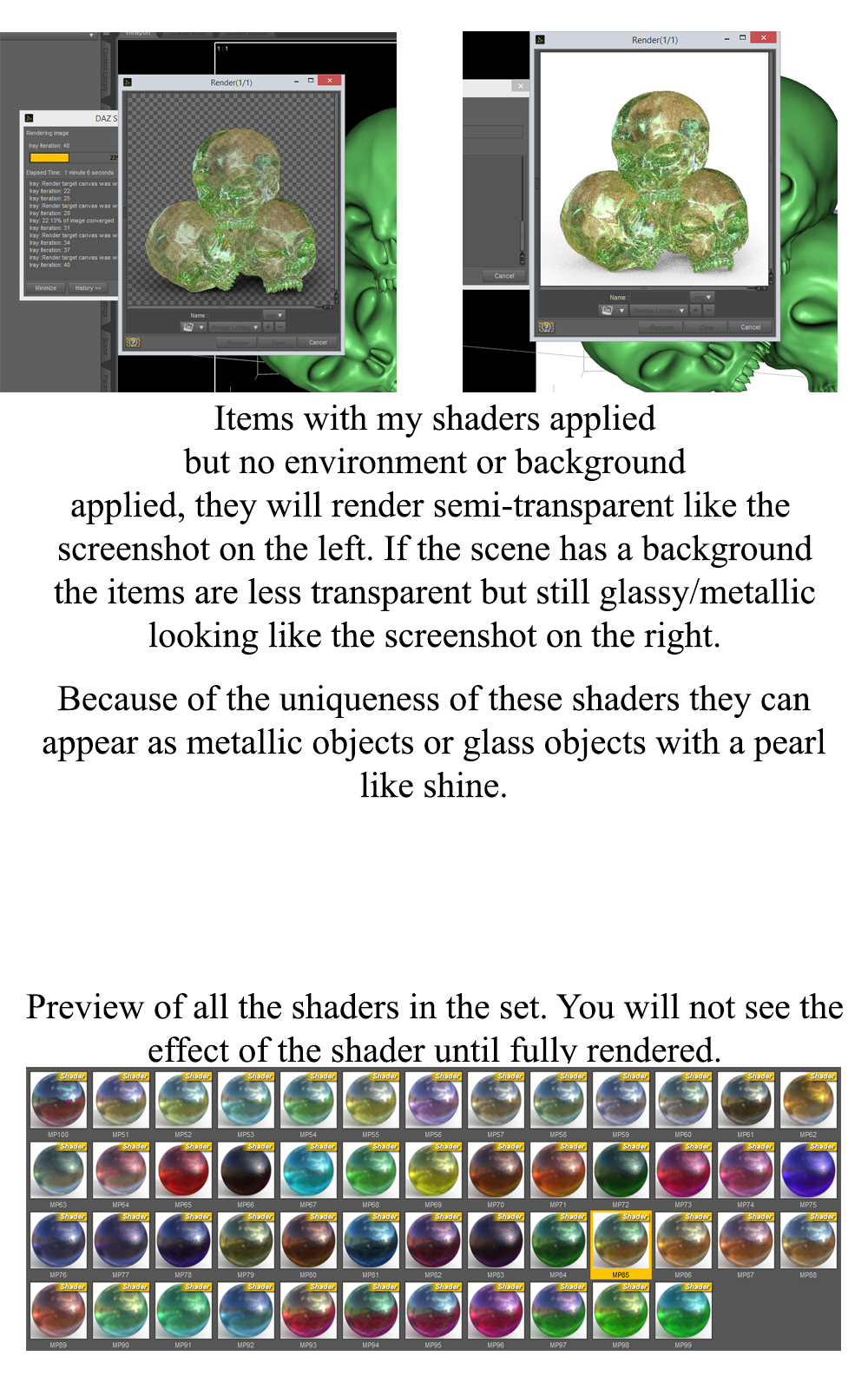 Iray Metallic Pearl Shaders 2 by N/A