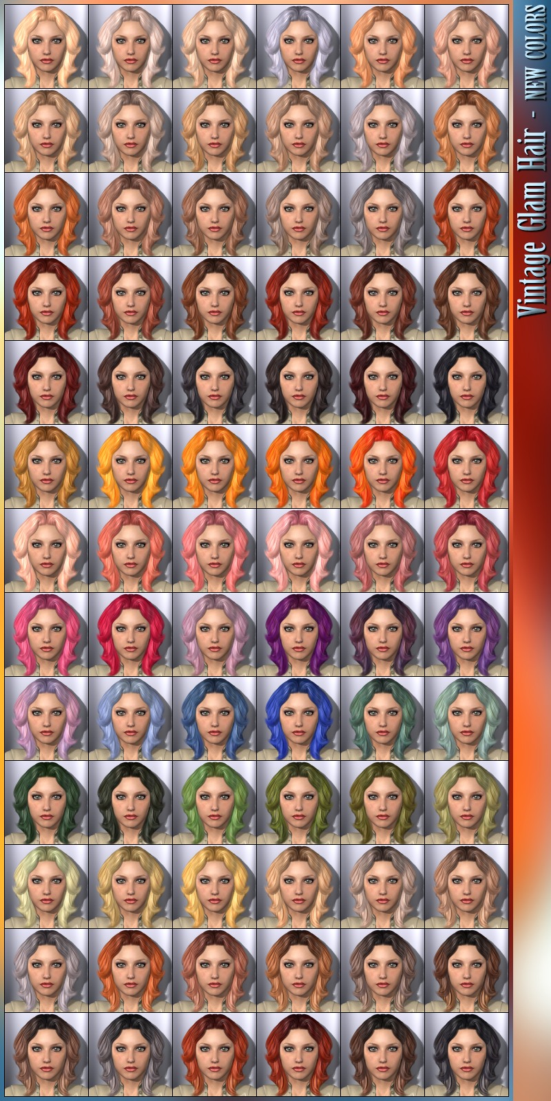 Vintage Glam Hair - NEW COLORS by N/A