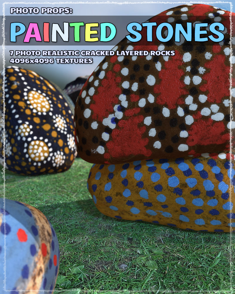 Photo Props: Painted Stones by N/A
