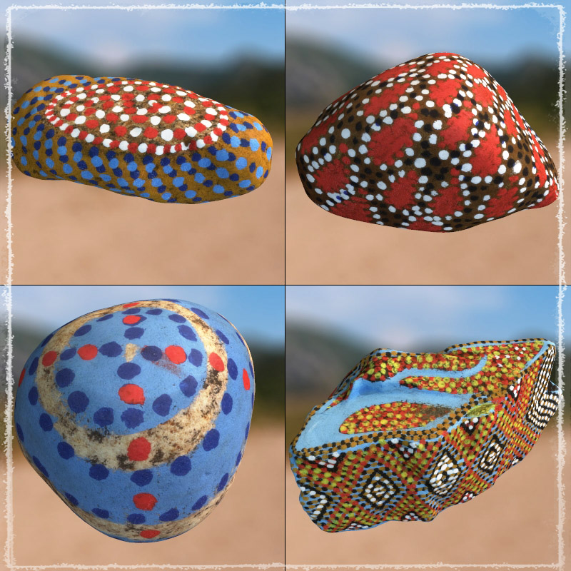 Photo Props: Painted Stones by N/A