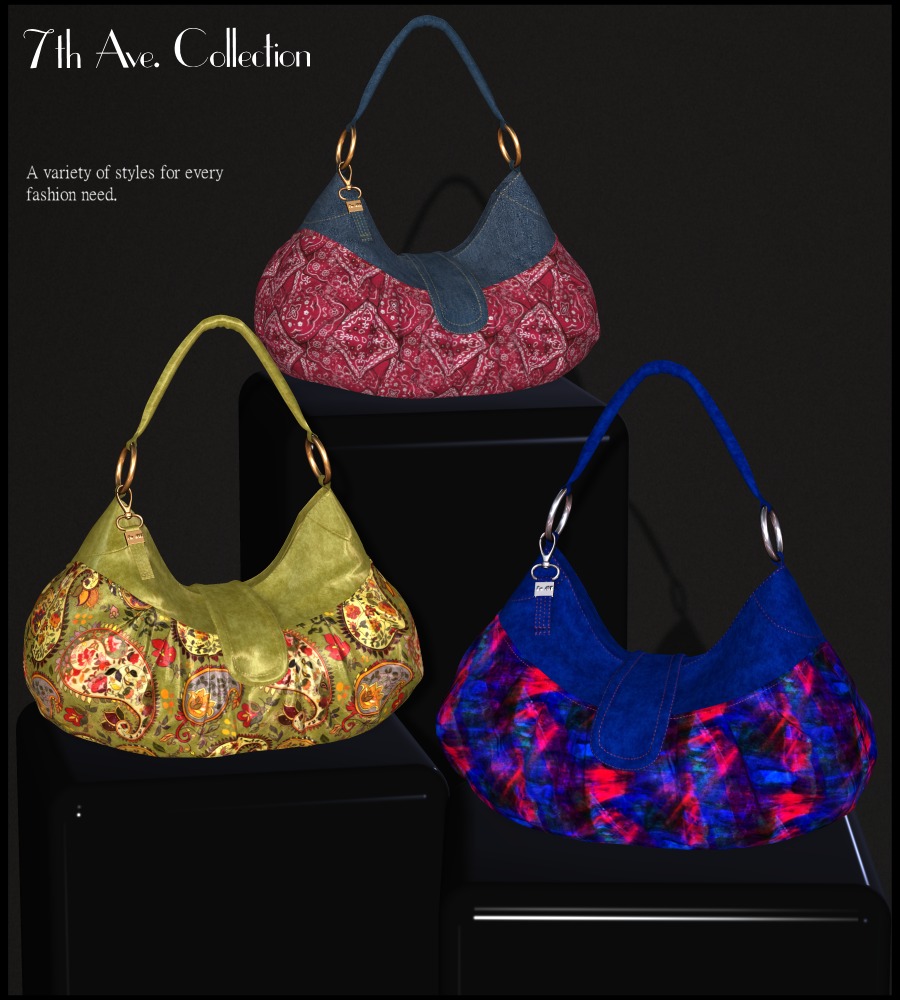 7th Ave: Pleated Hobo Bag by N/A