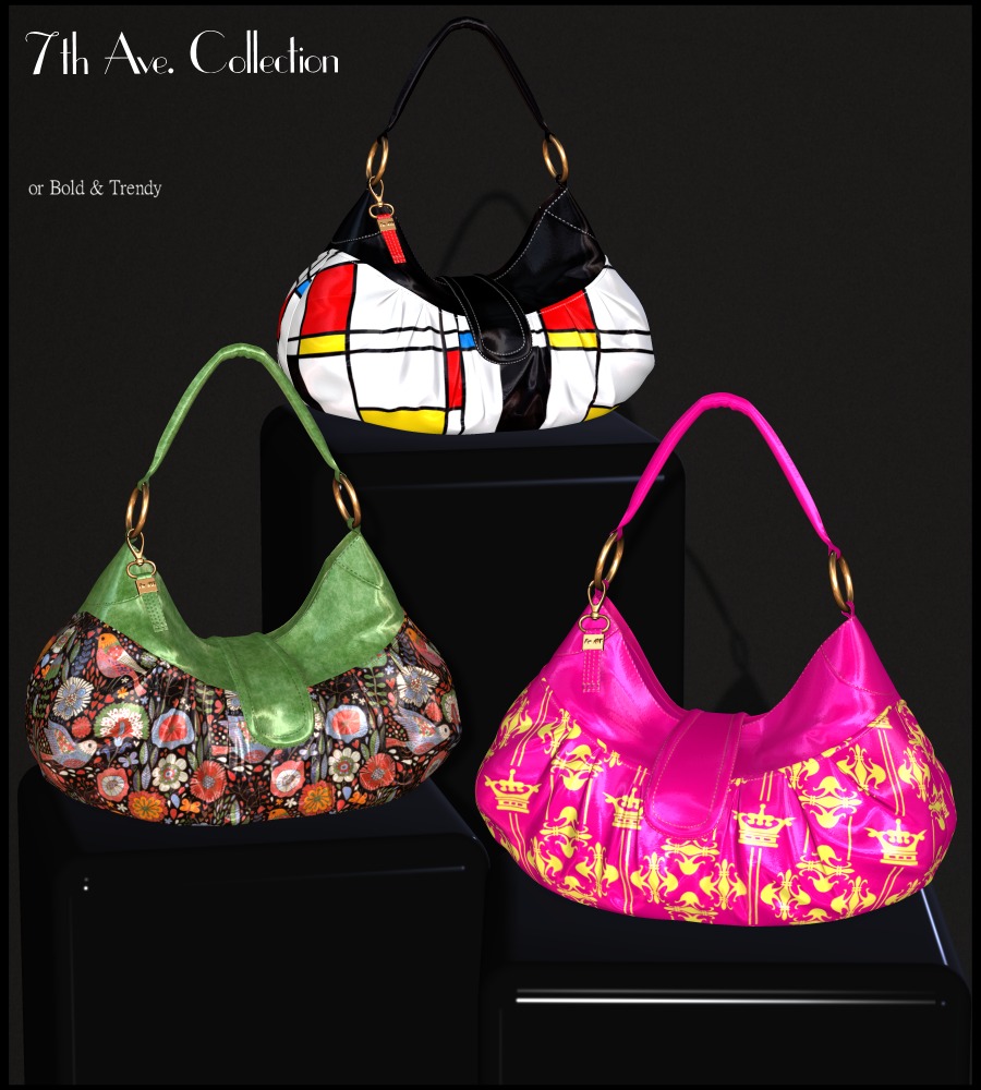 7th Ave: Pleated Hobo Bag by N/A