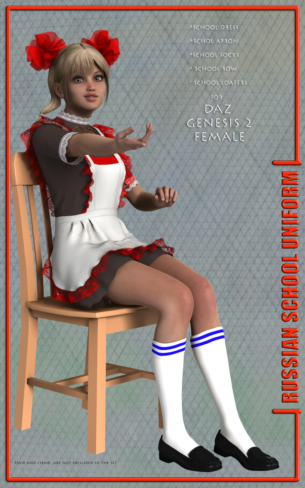 Russian School Uniform for DAZ Genesis 2 Female by N/A