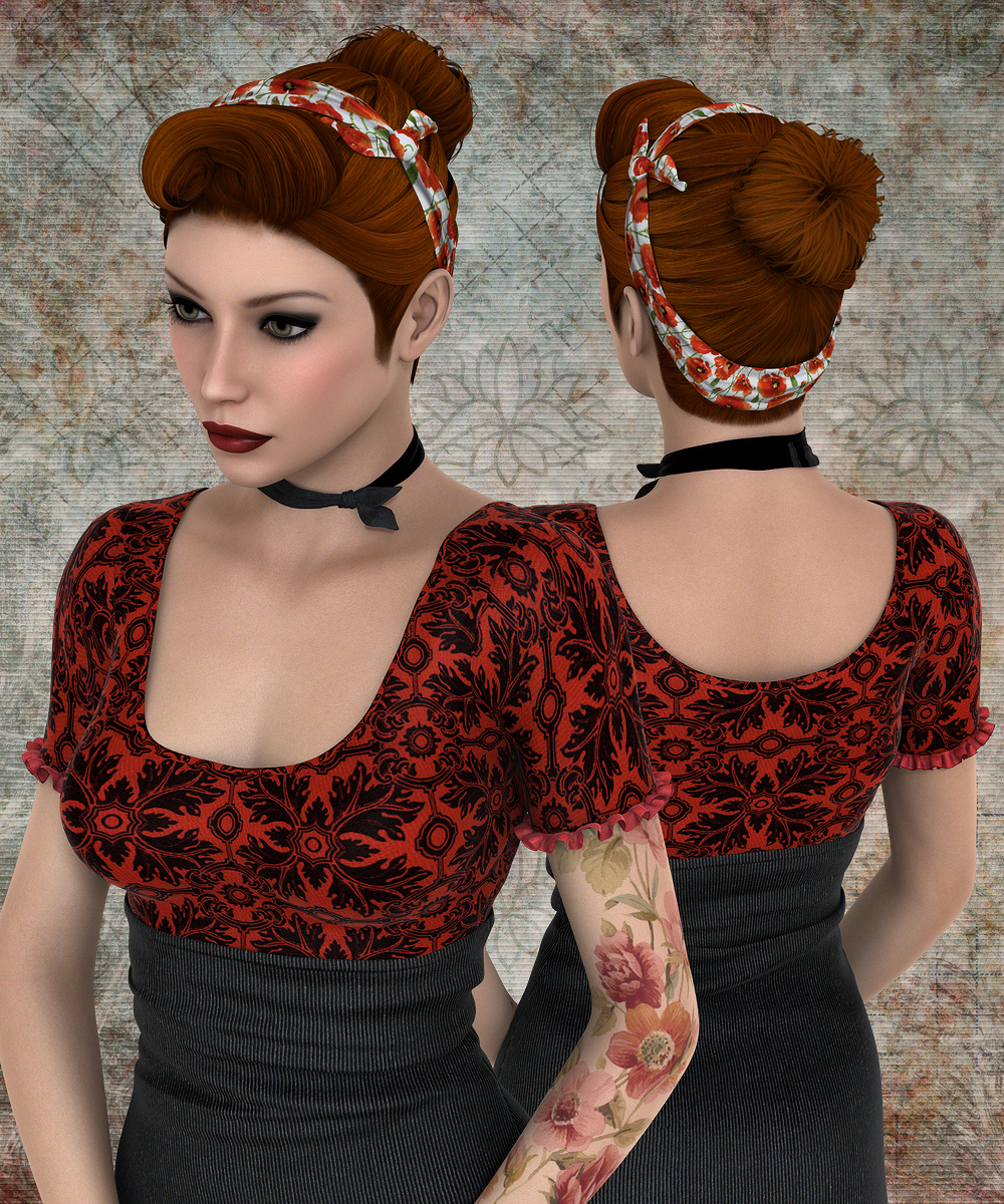 1940's Updo Hair by N/A