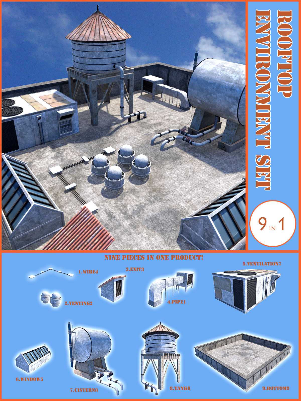 Rooftop environment set by N/A