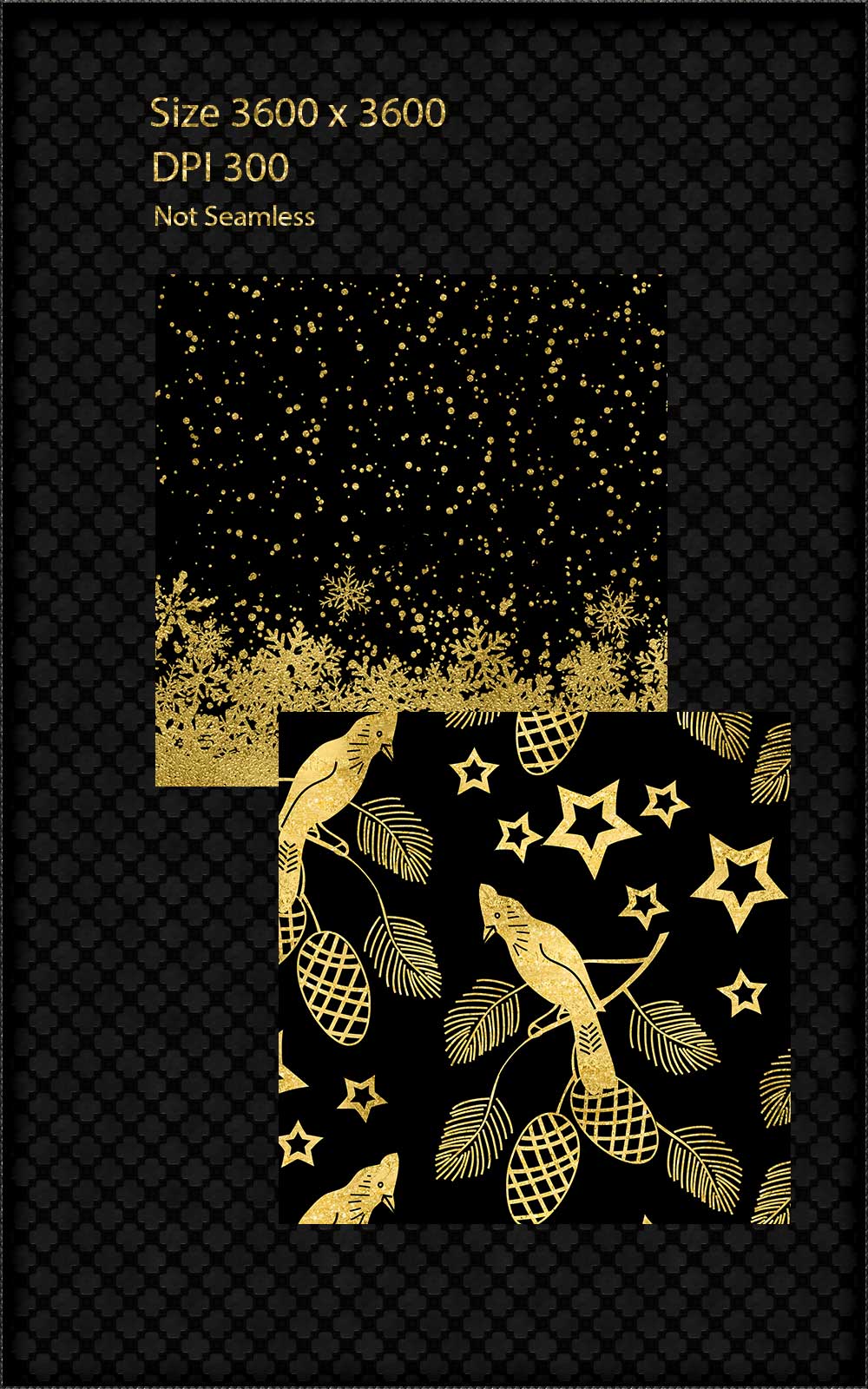 Black & Gold Holiday Paper by N/A