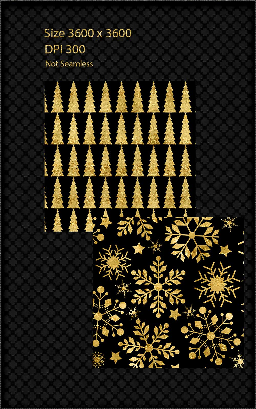 Black & Gold Holiday Paper by N/A