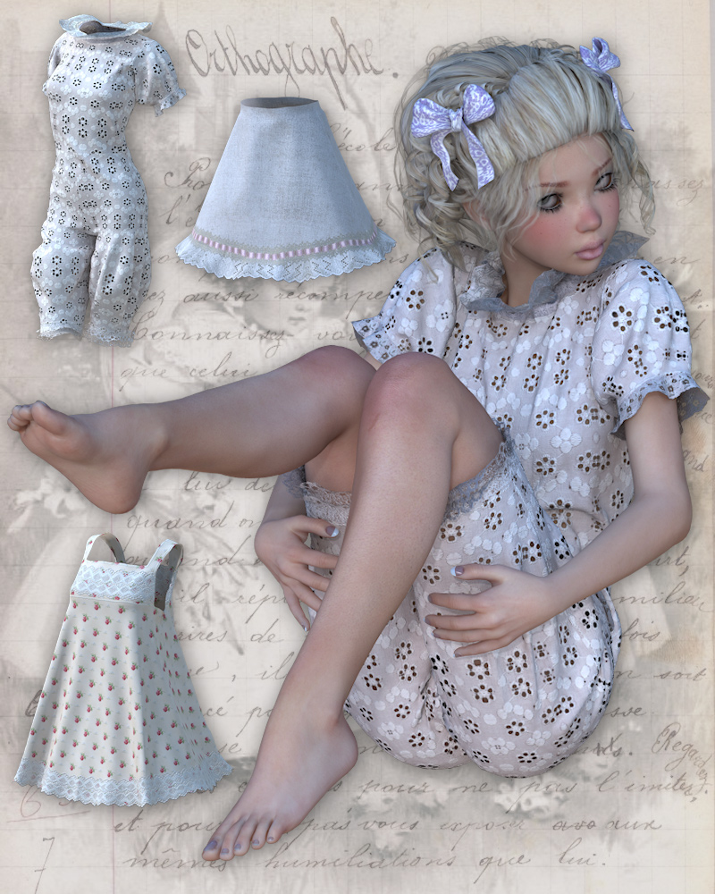 PetiteFilleModele Dynamic clothing for V4 by N/A