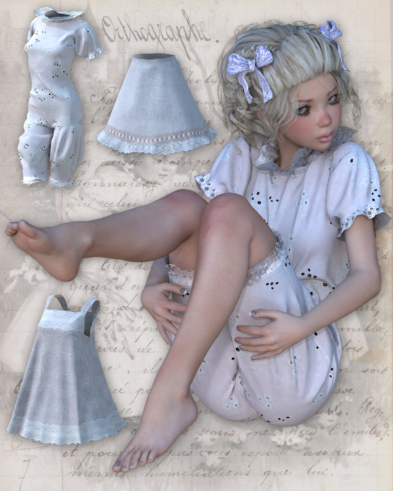 PetiteFilleModele Dynamic clothing for V4 by N/A