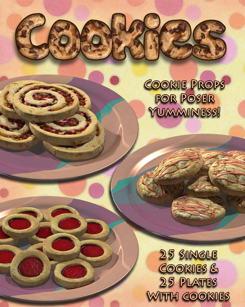Exnem Cookies Props for Poser by N/A