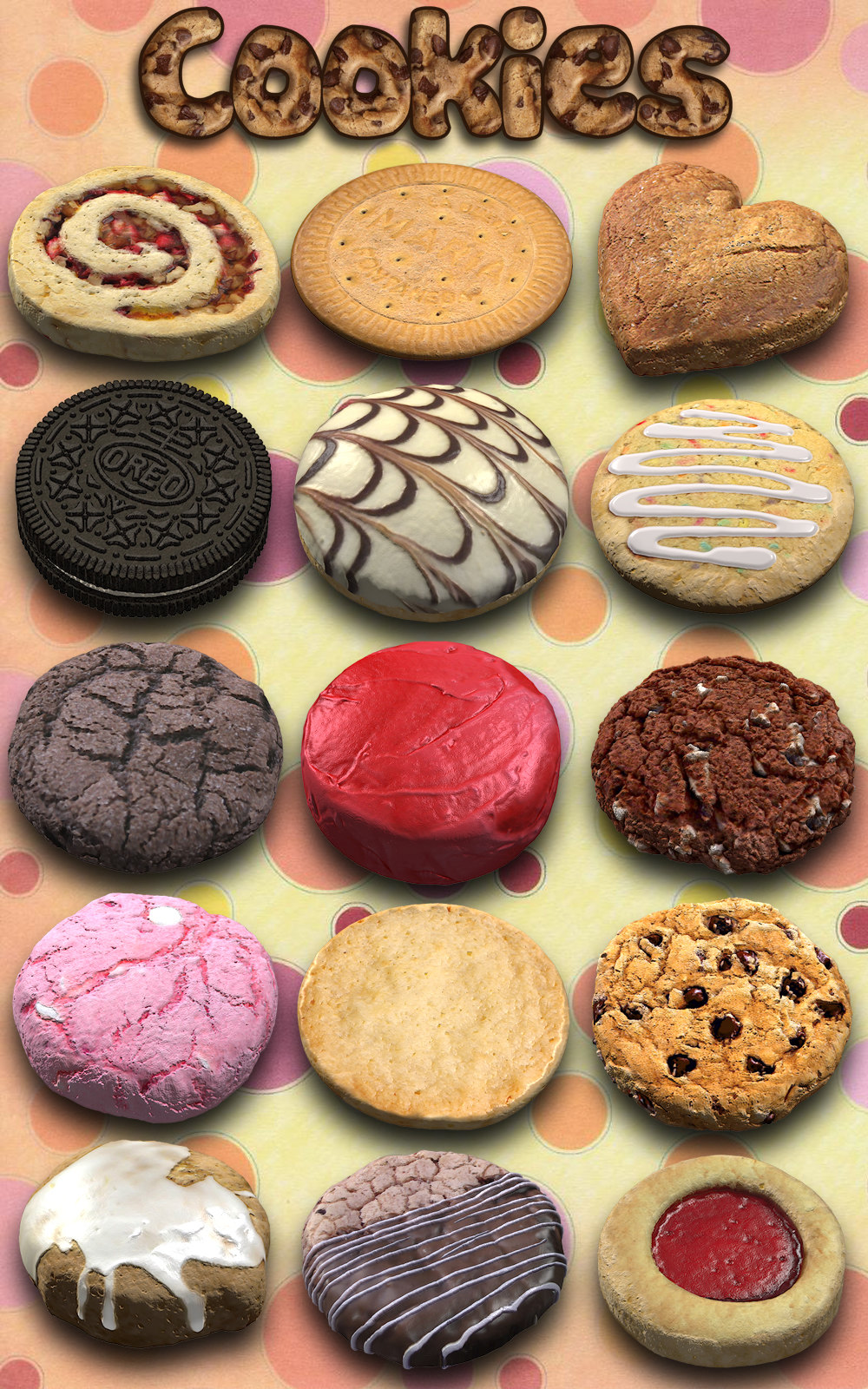 Exnem Cookies Props for Poser by N/A