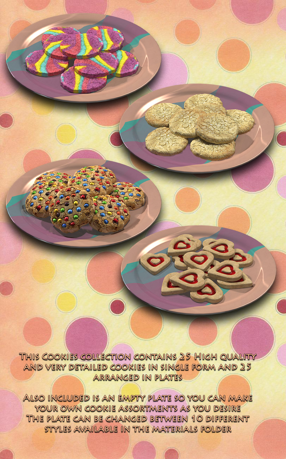 Exnem Cookies Props for Poser by N/A