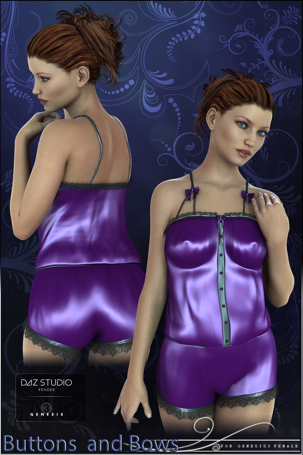 Buttons and Bows for Genesis 3 Female(s) by N/A
