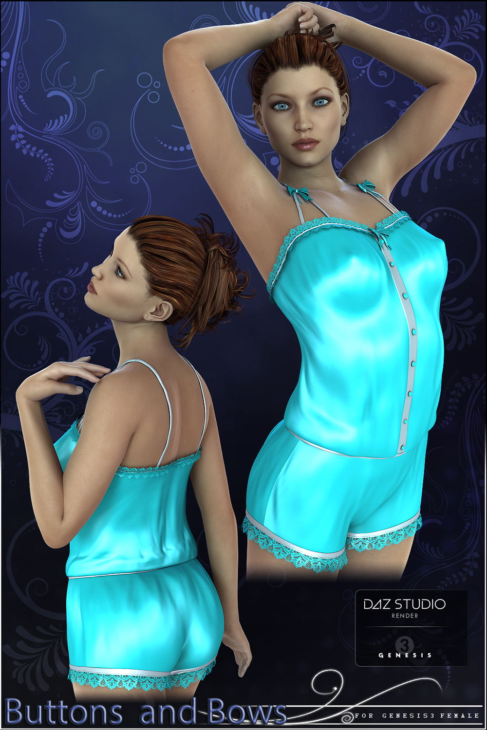 Buttons and Bows for Genesis 3 Female(s) by N/A